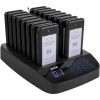 VEVOR F101 Restaurant Pager System 16 Pagers, Max 98 Beepers Wireless Calling System, Touch Keyboard with Vibration, Flashing and Buzzer for Church