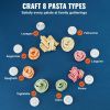 VEVOR Electric Pasta Maker, 150W Automatic Noodle Maker Machine with 8 Pasta Shapes, 4 Intelligent Modes