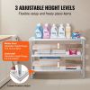 VEVOR Stainless Steel Food Prep Table, 14 x 48 x 34 Inch Commercial Kitchen Worktable, with 2 Adjustable Undershelf
