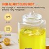 VEVOR Beverage Dispenser, 1.5 Gallon Drink Dispensers for Parties, Glass Juice Dispenser with Stand, Stainless Steel Spigot