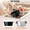 VEVOR Slow Cooker, 7QT 280W Electric Slow Cooker Pot with 3-Level Heat Settings, Digital Slow Cookers with Locking Lid, 20 Hours Max Timer