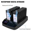VEVOR F101 Restaurant Pager System 16 Pagers, Max 98 Beepers Wireless Calling System, Touch Keyboard with Vibration, Flashing and Buzzer for Church