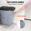 VEVOR Pull-Out Trash Can, 29L Single Bin, Under Mount Kitchen Waste Container with Slide and Handle