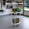 VEVOR Stainless Steel Prep Table, 24 x 18 x 34 Inch, Heavy Duty Metal Worktable with 3 Adjustable Height Levels