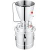 VEVOR Water Alcohol Distiller, 8 Gal/30 L, 304 Stainless Steel Still w/ 6-Lap Coil & Exhaust Port, Home Distillery Kit w/Thermometer Pump