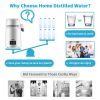 VEVOR 1.1Gal Water Distiller, 0.3Gal/H, 750W Distilled Water Maker Machine 0-99H Timing Set Temp Display